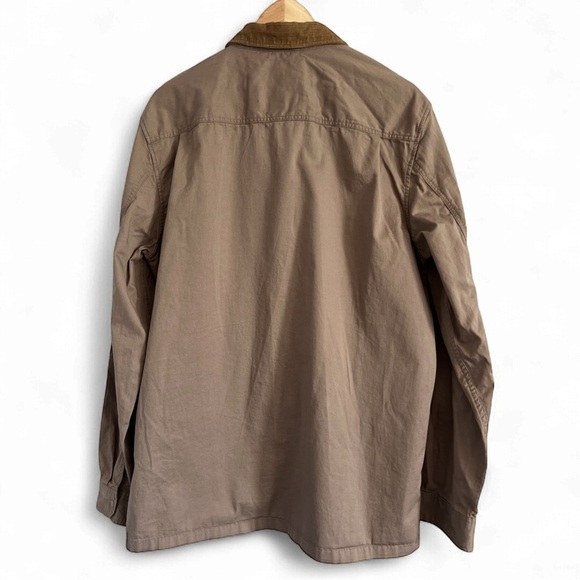 Vans Men's Tan Shirt snaps Jacket with Brown corduroy Collar - Picture 3 of 3